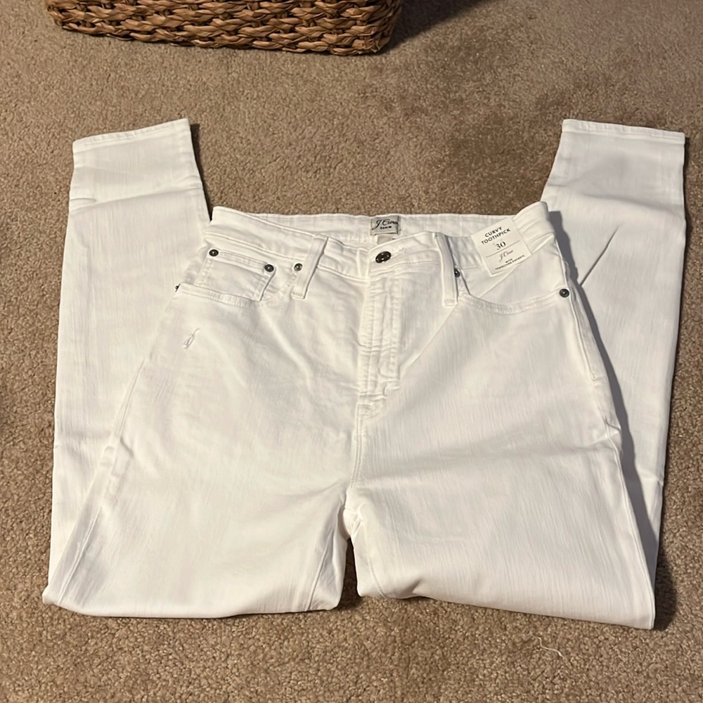 J.Crew white skinny jeans size 30